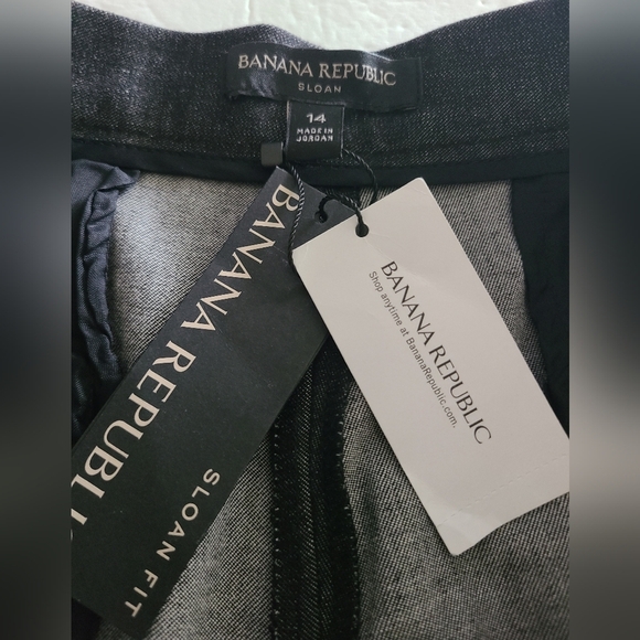 NWT Banana Republic Men's Gray and Black Pants Womens Sz.14 - Picture 4 of 9